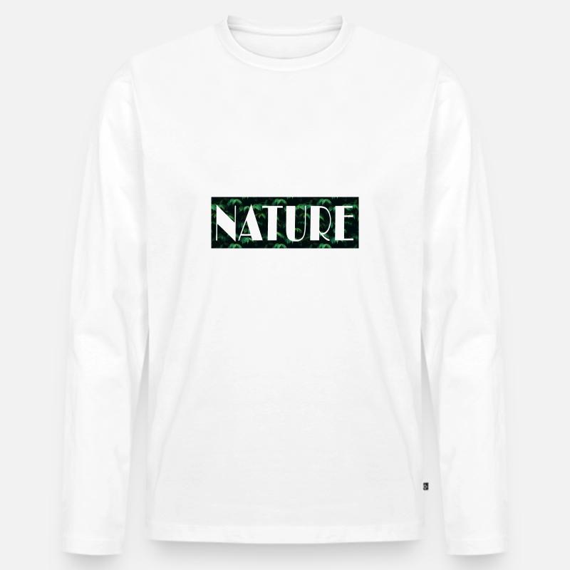 Nature - Männer Premium Bio Langarmshirt - Weiß