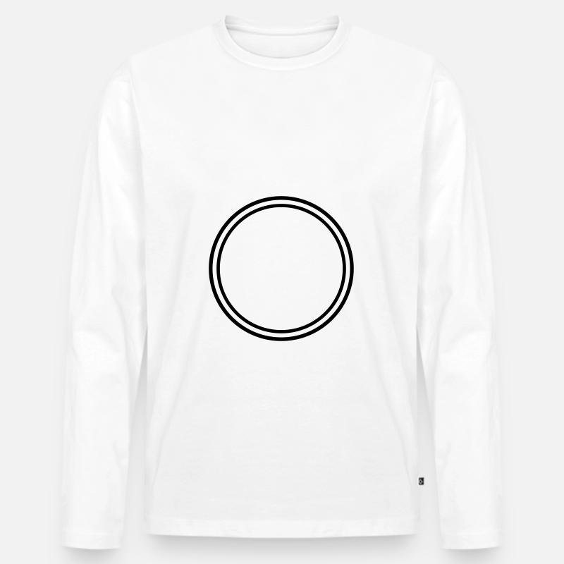 Kreis symbol - Männer Premium Bio Langarmshirt - Weiß