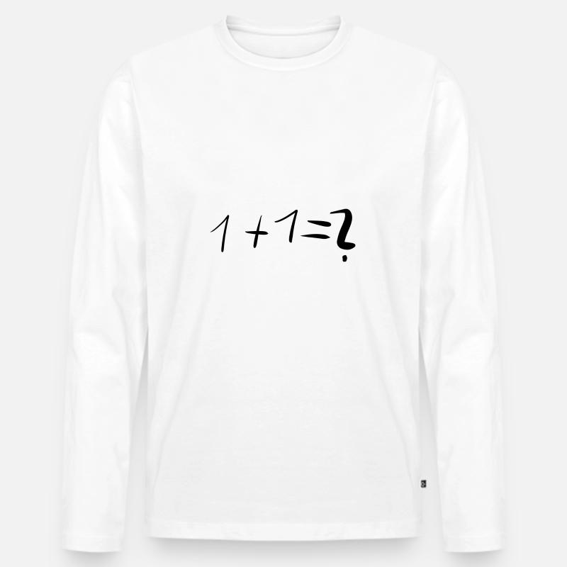 mathe mathematik - Männer Premium Bio Langarmshirt - Weiß