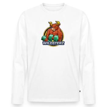Wildsterz - Taureau - T-shirt manches longues Premium bio Homme - blanc - Devant - Nico (187cm)