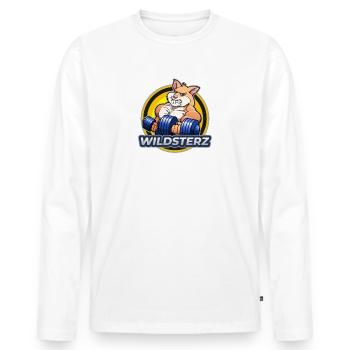 Wildsterz - Hamster - Men's Premium Organic Long Sleeve Shirt - white - Front - Nico (187cm)