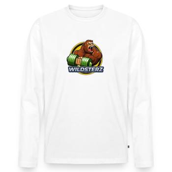 Wildsterz - Gorille - T-shirt manches longues Premium bio Homme - blanc - Devant - Nico (187cm)