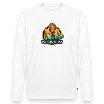 Wildsterz - Lion - T-shirt manches longues Premium bio Homme - blanc - Devant - Nico (187cm)