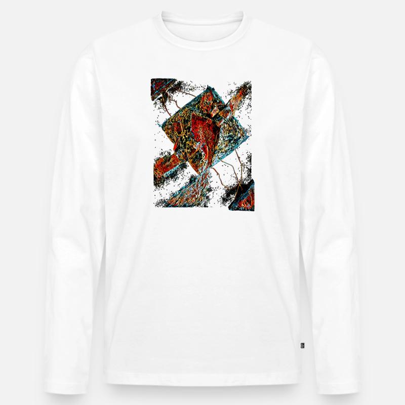 Mindmine - Männer Premium Bio Langarmshirt - Weiß