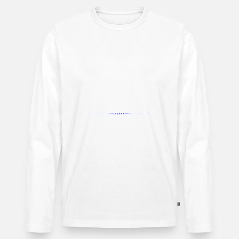stern linie - Männer Premium Bio Langarmshirt - Weiß