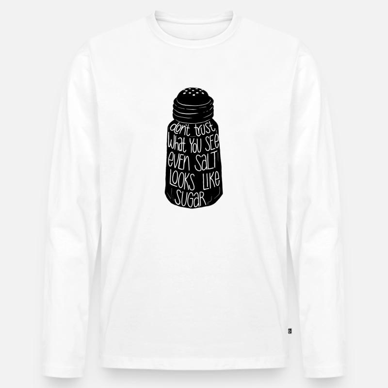 salt and sugar - Männer Premium Bio Langarmshirt - Weiß