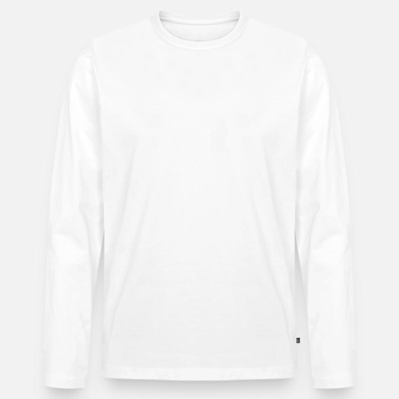 Weiße Katze Miao - Männer Premium Bio Langarmshirt - Weiß