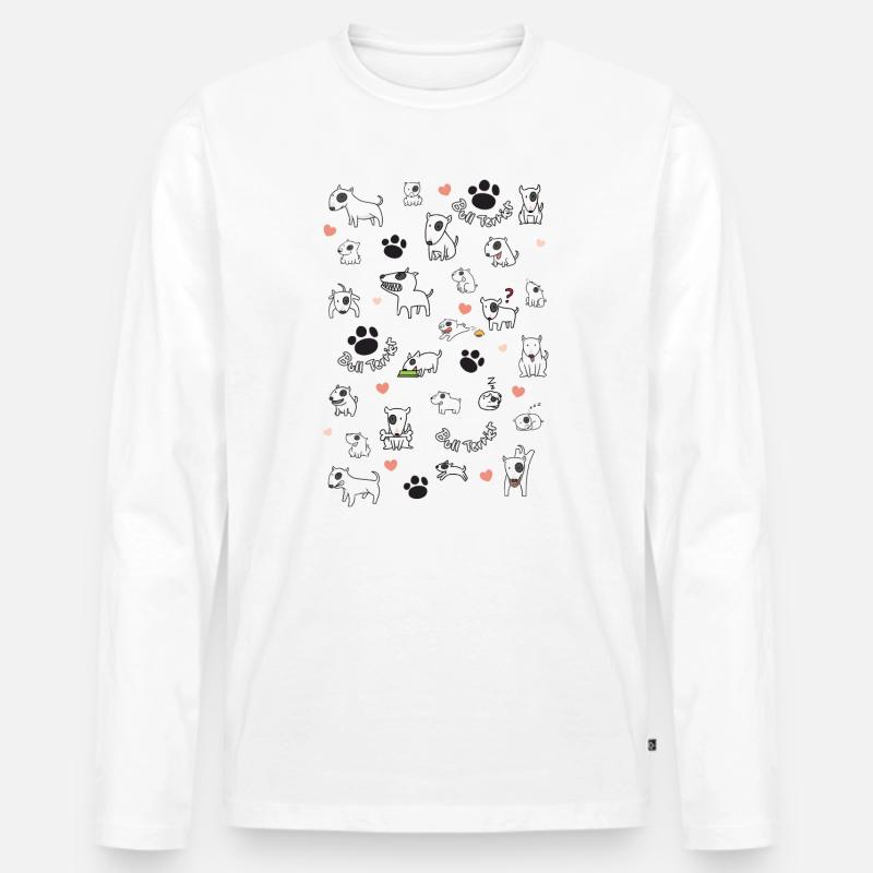multi bull - Männer Premium Bio Langarmshirt - Weiß