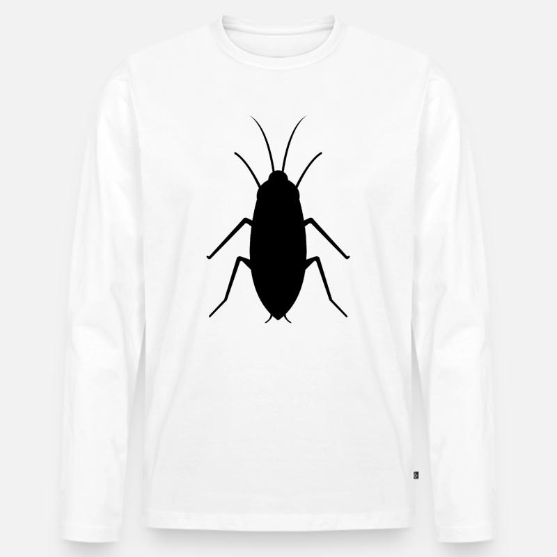 Kakerlake - Männer Premium Bio Langarmshirt - Weiß