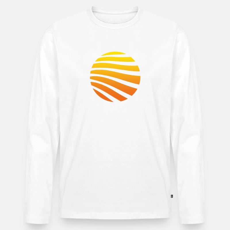 Sunset - Männer Premium Bio Langarmshirt - Weiß