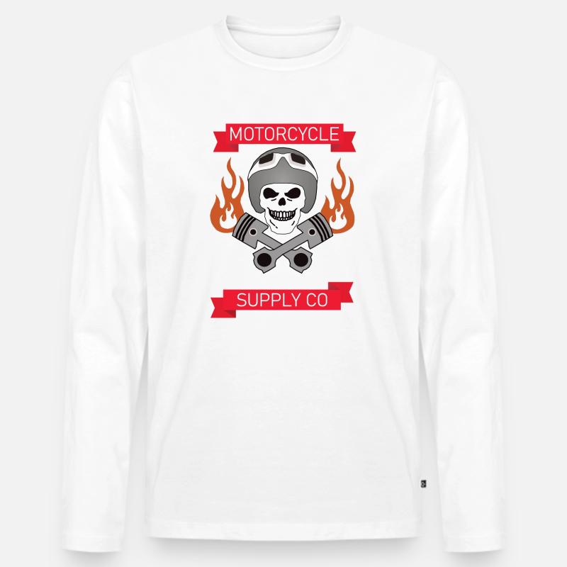 Motor design 1 - Männer Premium Bio Langarmshirt - Weiß