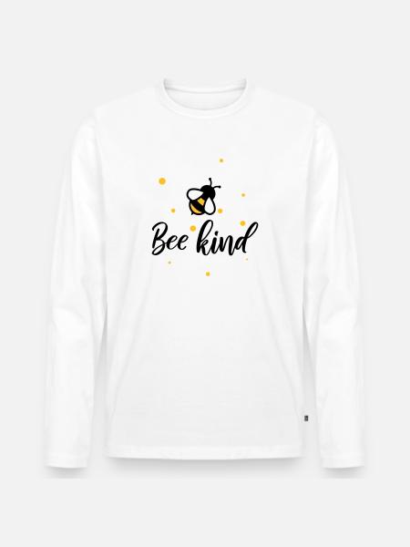 Bee kind sparkle - Men's Premium Organic Long Sleeve Shirt - white