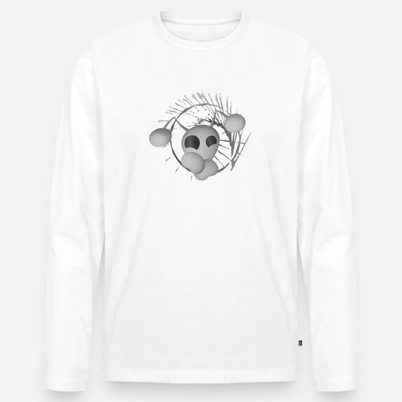 ANTIEN - Männer Premium Bio Langarmshirt - Weiß