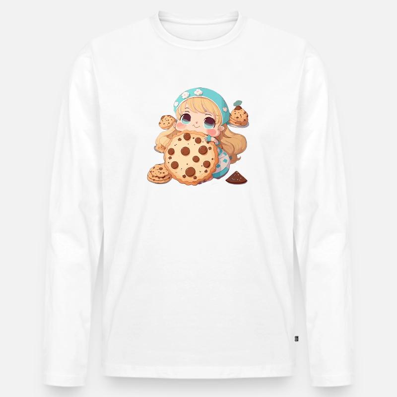 cookie queen - Männer Premium Bio Langarmshirt - Weiß