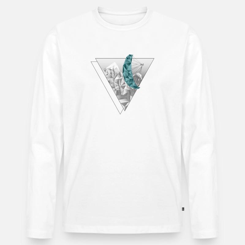 Polyscope Paraglider pacific - Männer Premium Bio Langarmshirt - Weiß