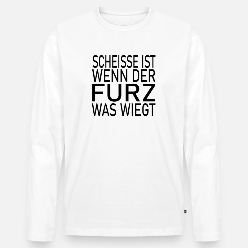 Fun Spaß Lustige - Männer Premium Bio Langarmshirt - Weiß