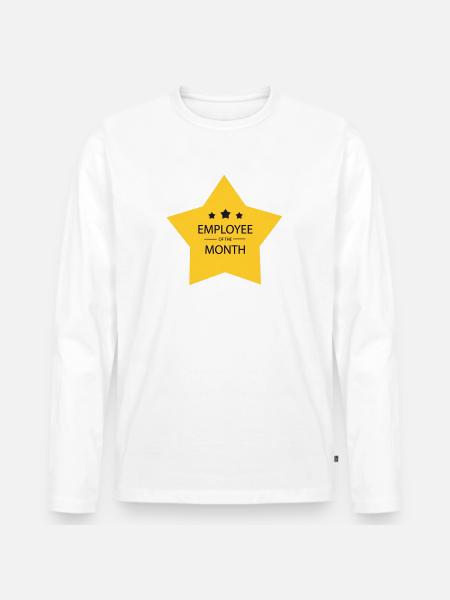 Employé du mois - T-shirt manches longues Premium bio Homme - blanc