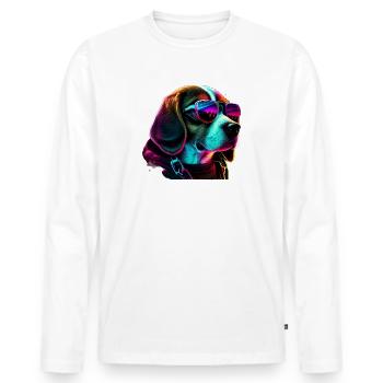 Beagle Dogs Beagles - Men's Premium Organic Long Sleeve Shirt - white - Front - Nico (187cm)