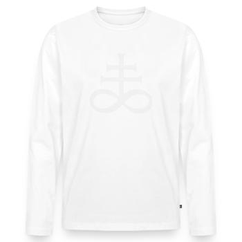 Occult Satan Hexe Gothic Witch Lucifer Baphomet - Männer Premium Bio Langarmshirt - Weiß - Vorne - Nico (187cm)