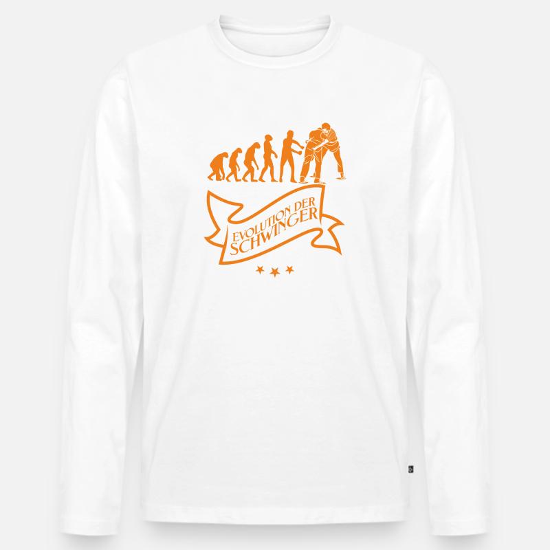 schwinger evolution - Männer Premium Bio Langarmshirt - Weiß