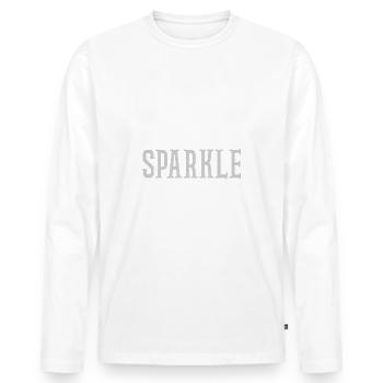 Stumpfen Sie Ihr funkelndes Zitat ab - Männer Premium Bio Langarmshirt - Weiß - Vorne - Nico (187cm)