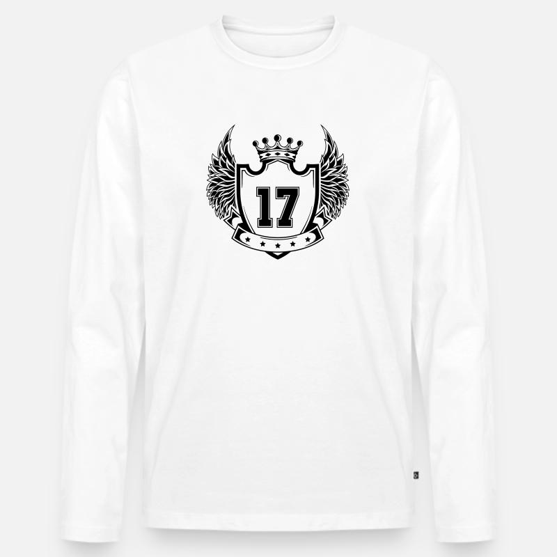 Wappen 17 - Männer Premium Bio Langarmshirt - Weiß