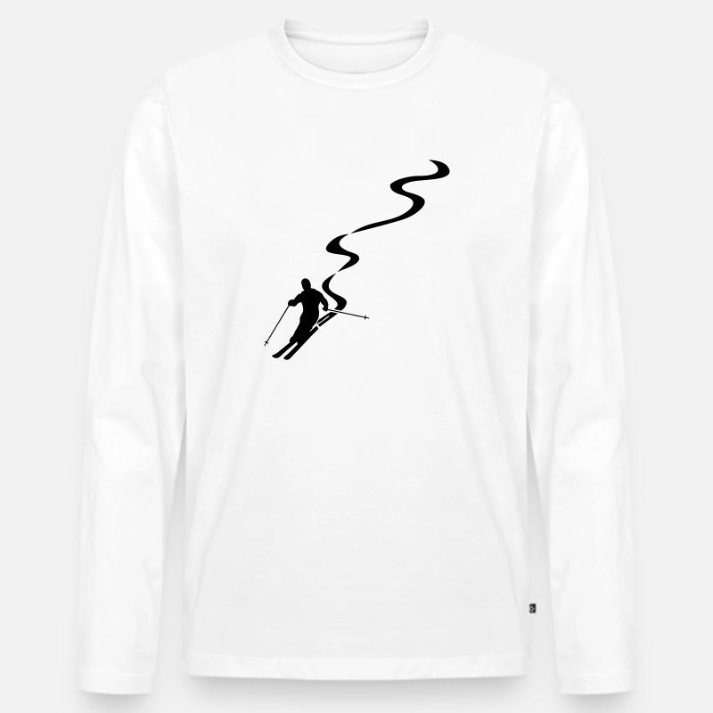 Powdern - Männer Premium Bio Langarmshirt - Weiß