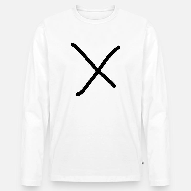 Kreuze - Männer Premium Bio Langarmshirt - Weiß
