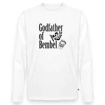 Parrain de Bembel #FrankfurtShirts - T-shirt manches longues Premium bio Homme - blanc - Devant - Nico (187cm)