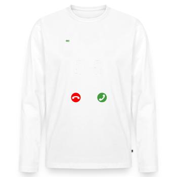 La salle de sport vous appelle - T-shirt manches longues Premium bio Homme - blanc - Devant - Nico (187cm)