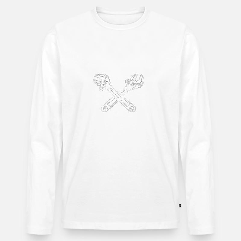 MOTORCYCLES - Männer Premium Bio Langarmshirt - Weiß