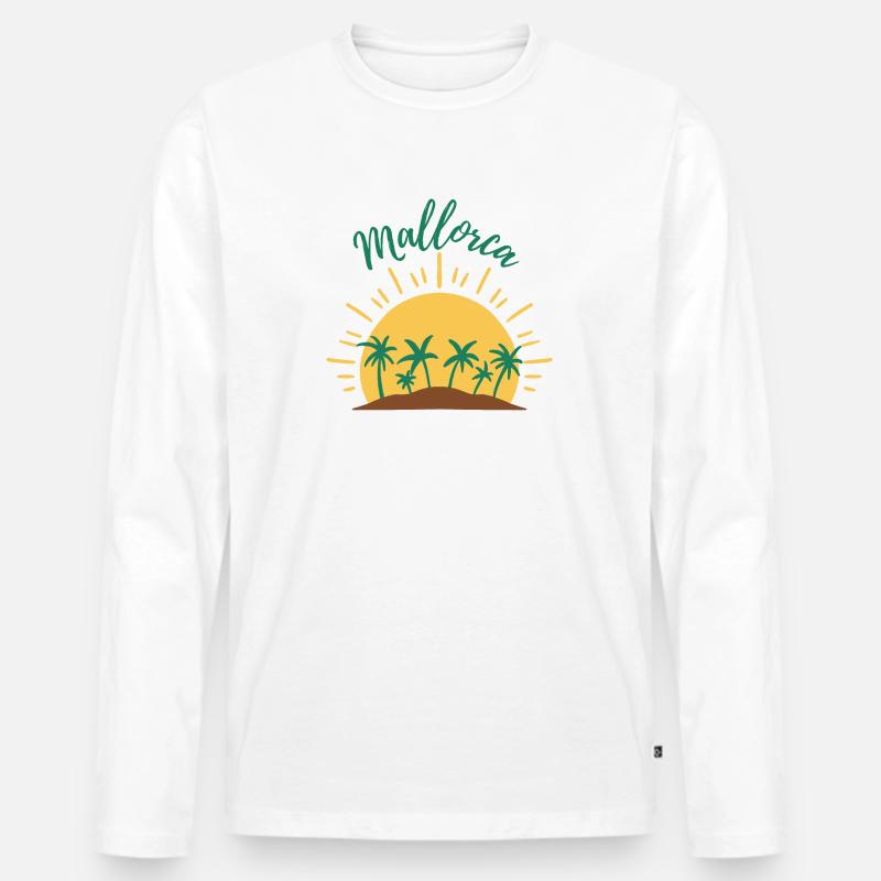 Mallorca² - Männer Premium Bio Langarmshirt - Weiß