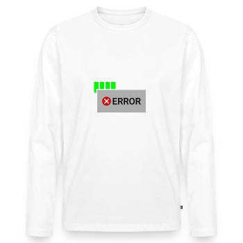 Bierbauch statt Sixpack für Computer Freaks Humor - Männer Premium Bio Langarmshirt - Weiß - Vorne - Nico (187cm)