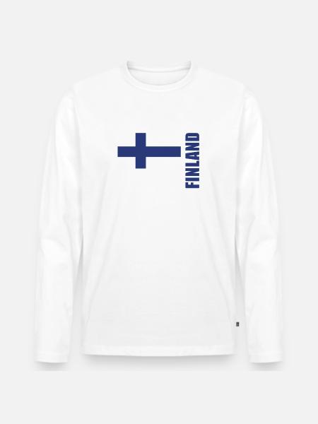 Tampere - Men's Premium Organic Long Sleeve Shirt - white