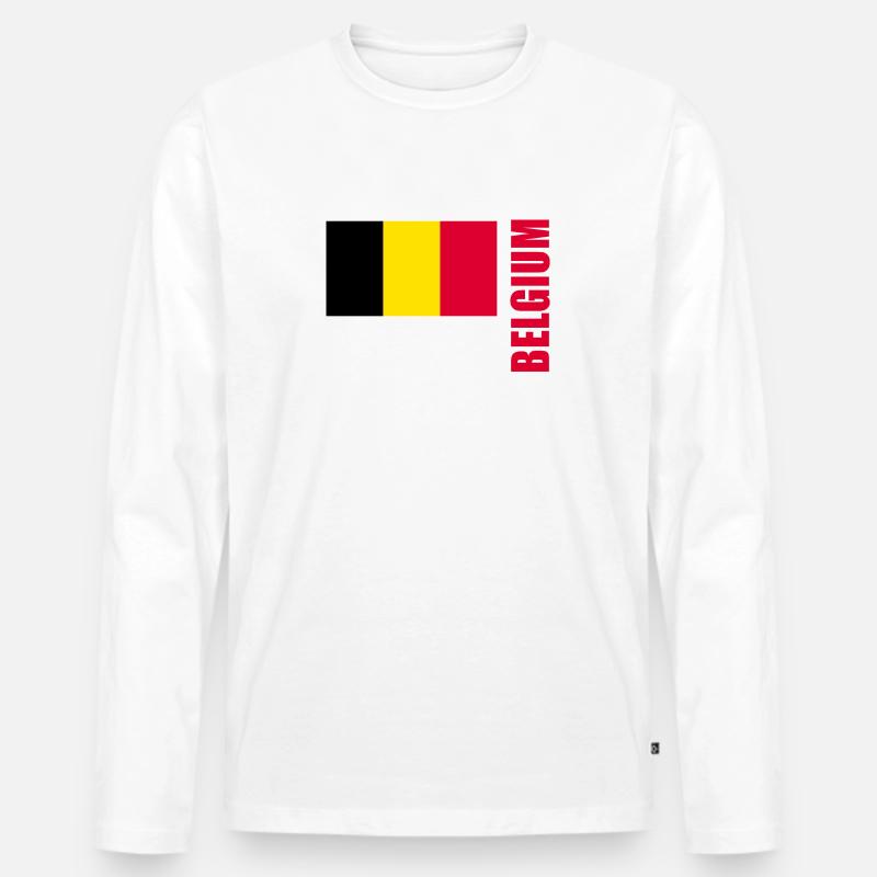 Antwerpen - Männer Premium Bio Langarmshirt - Weiß