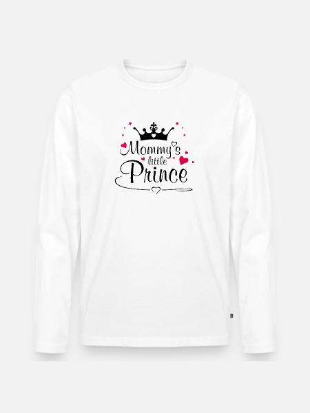 Mommy's prince - Men's Premium Organic Long Sleeve Shirt - white