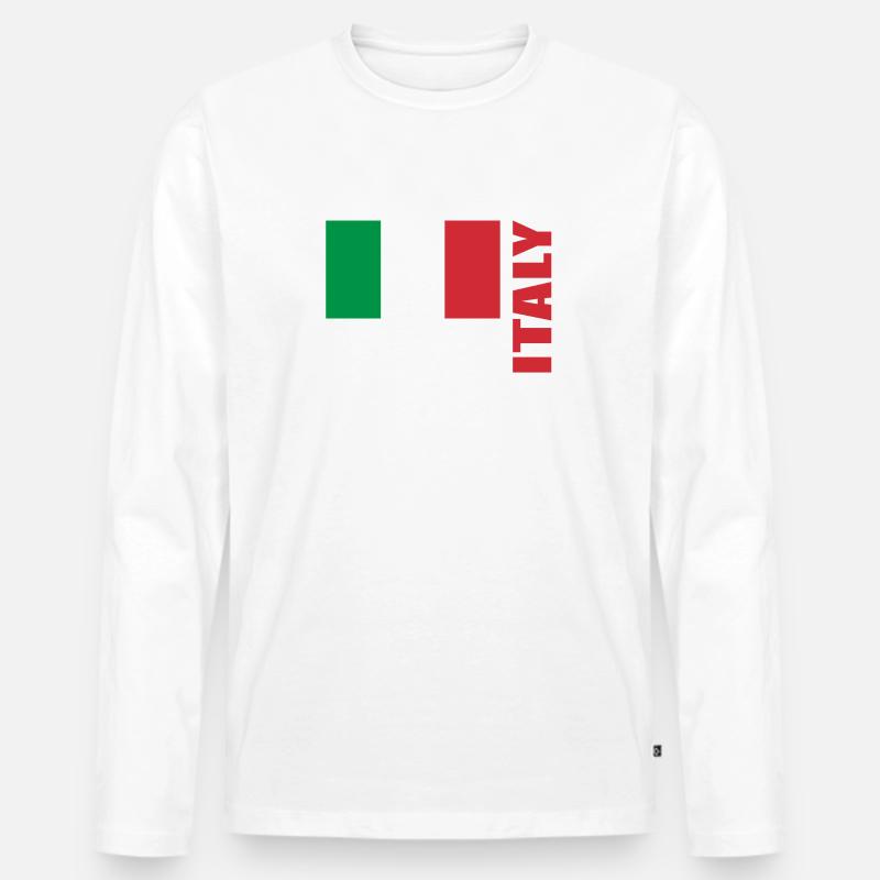 Verona - Männer Premium Bio Langarmshirt - Weiß