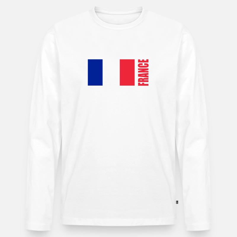 Montpellier - Männer Premium Bio Langarmshirt - Weiß
