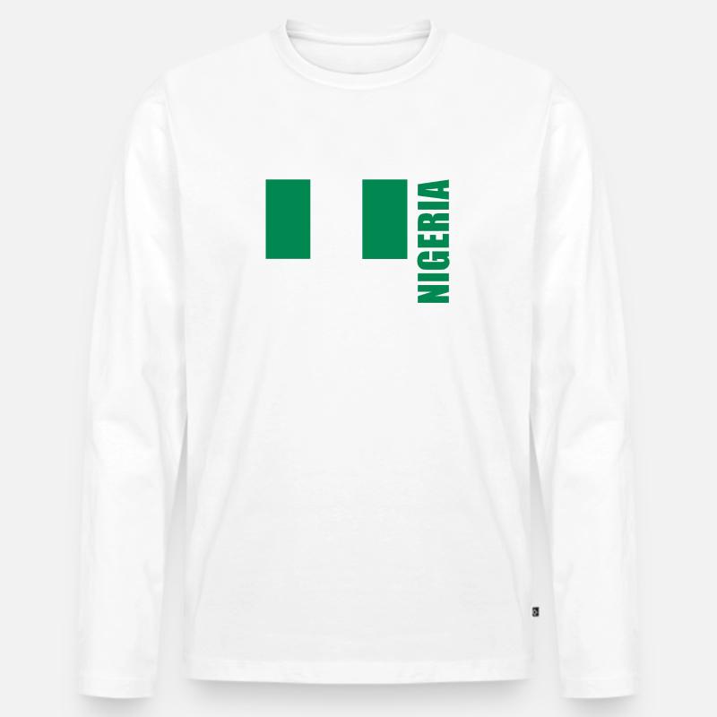 Lagos - Männer Premium Bio Langarmshirt - Weiß