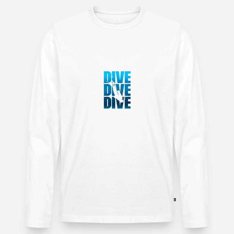 DIVE DIVE DIVE - Männer Premium Bio Langarmshirt - undefined