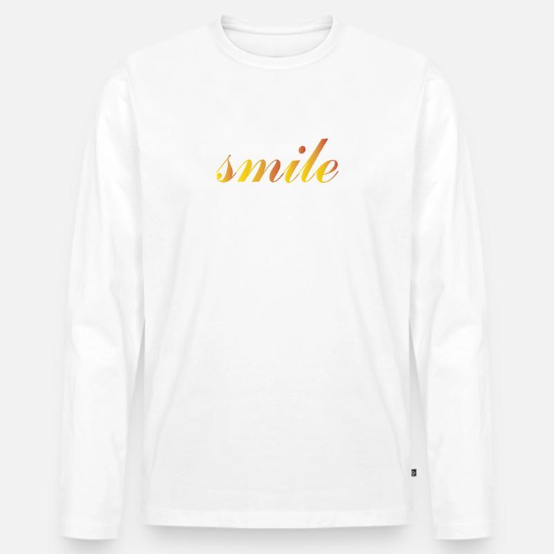 smile - Männer Premium Bio Langarmshirt - undefined