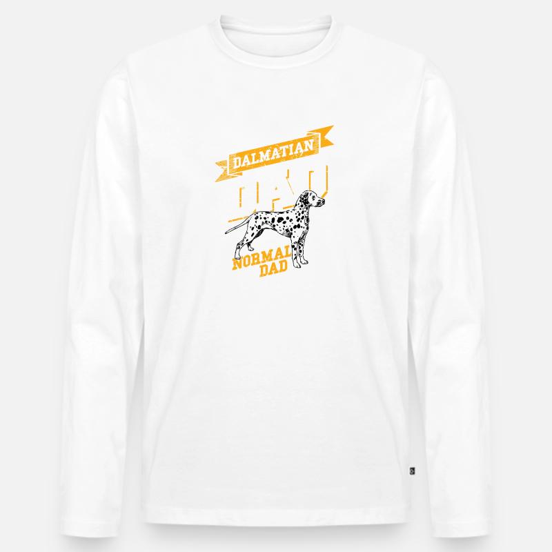 dalmatiner papa - Männer Premium Bio Langarmshirt - undefined