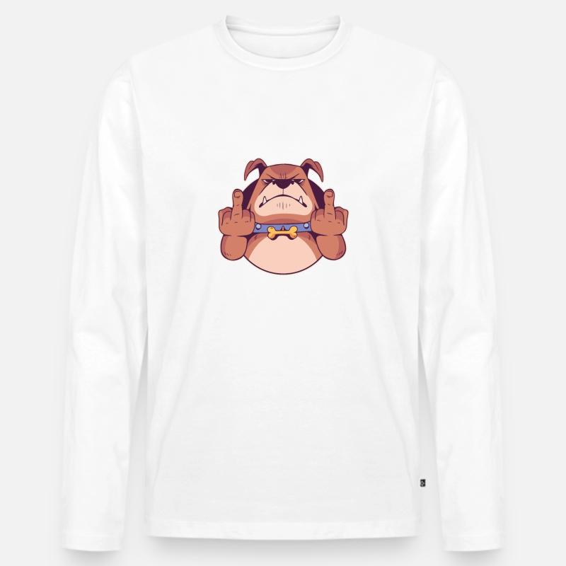 Ich hasse Menschen - Männer Premium Bio Langarmshirt - undefined
