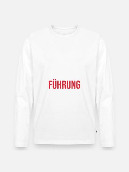 JGA Party Bald unter neuer Führung - Männer Premium Bio Langarmshirt - Weiß