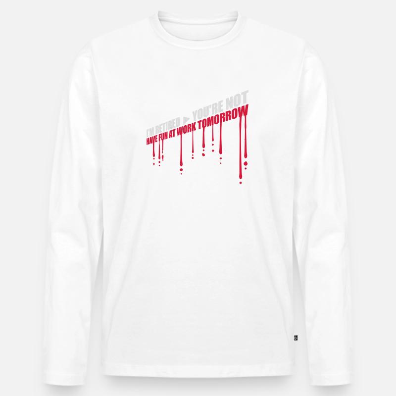 have fun at work - Männer Premium Bio Langarmshirt - Weiß