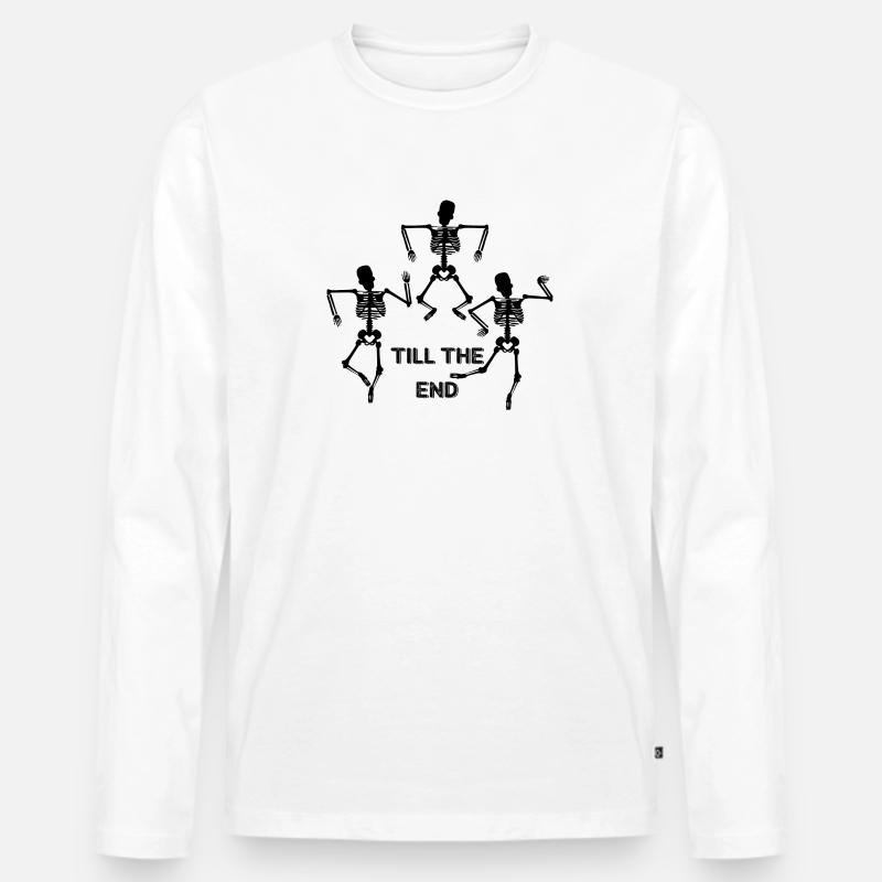 Dancing Dance Music - Männer Premium Bio Langarmshirt - Weiß