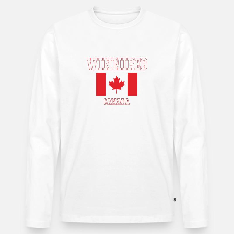 Winnipeg - Männer Premium Bio Langarmshirt - Weiß