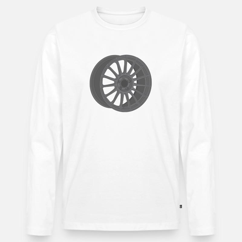 Felge - Männer Premium Bio Langarmshirt - Weiß