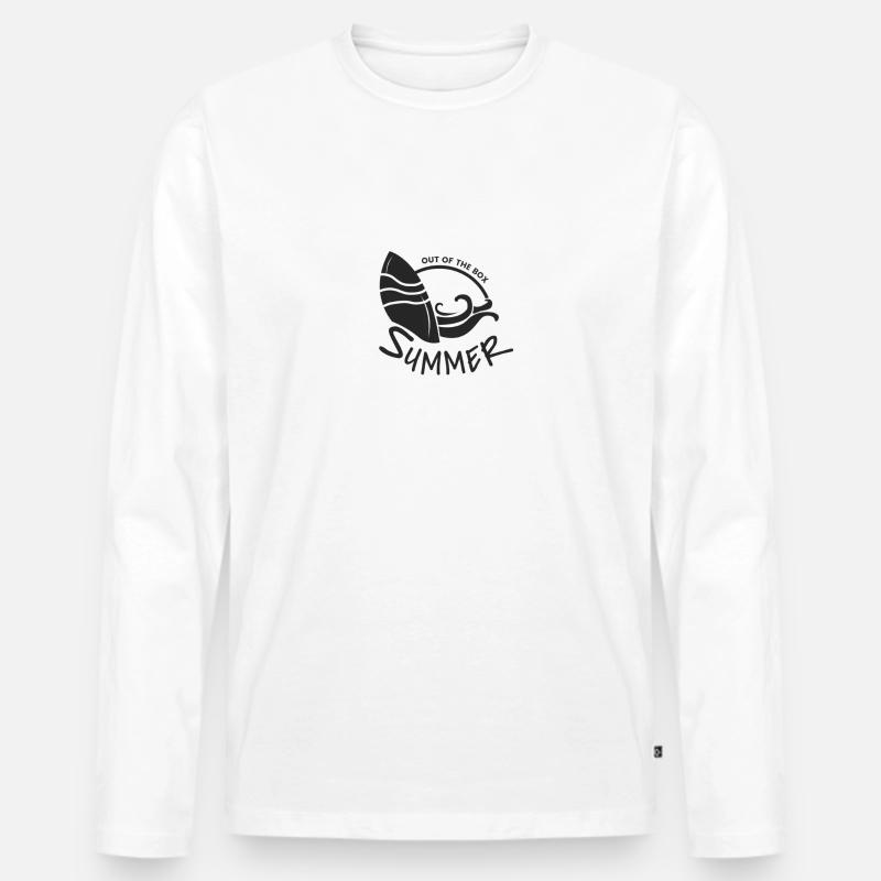Summer - Männer Premium Bio Langarmshirt - Weiß