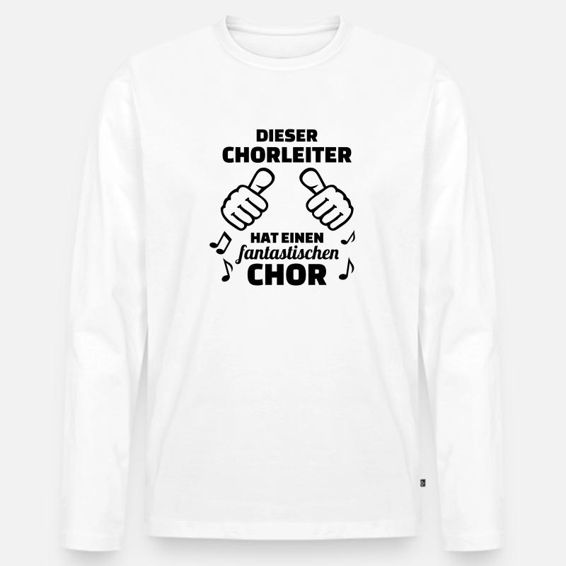 Chor - Männer Premium Bio Langarmshirt - Weiß